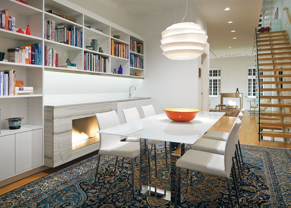 contemporary beacon hill townhouse dining room