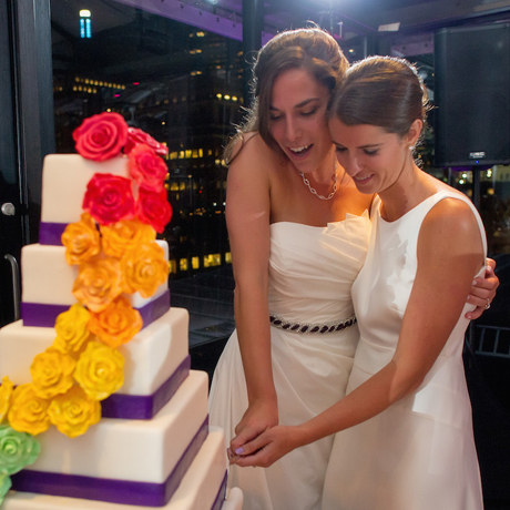 Queer rainbow wedding