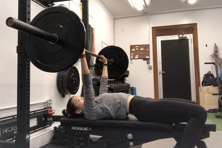 Barbell bench press exercise instructions and video