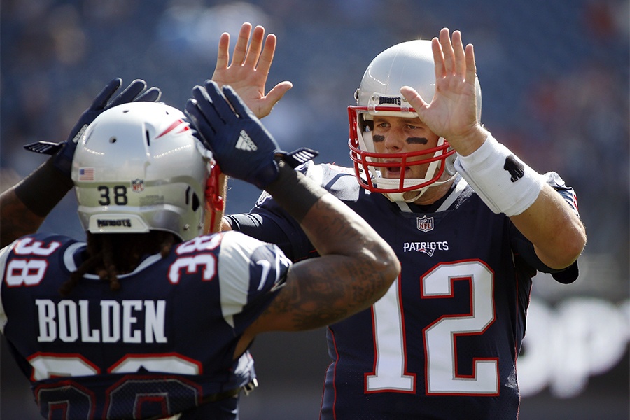 Tom Brady Is Extremely Amped to Have Brandon Bolden Back