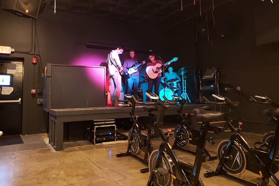 Take a Spin Class to a Live Cover Band in Somerville