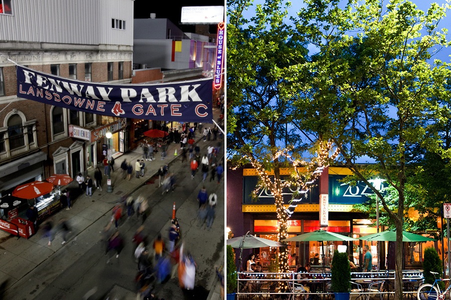 lansdowne street entrance to Fenway park baseball stadium Boston