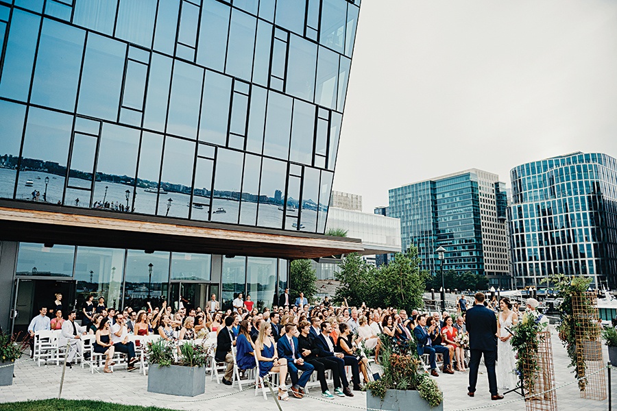 A Modern, Nautical Wedding at the Institute of Contemporary Art in Boston,  Massachusetts 